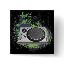turntable deejay  vector pins