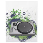 turntable deejay  vector letterhead