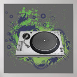 turntable deejay  vector print