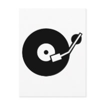 Turntable DJ Postcard