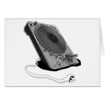 Turntable Plug - DJ Music Deck Urban Disc Jockey Greeting Card