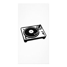 Turntable vinyl custom photo card