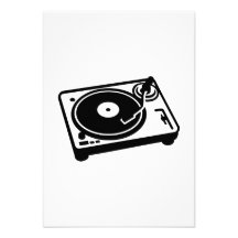 Turntable vinyl personalized invite