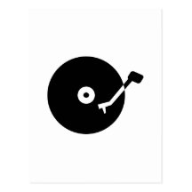 Turntable vinyl post cards