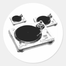 turntables round stickers