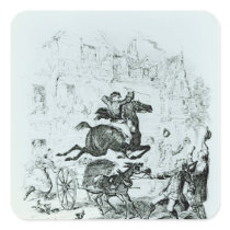 Turpin's  Flight Through Ednton Square Sticker