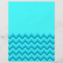 Turquiose Zig Zag Pattern. Part Plain. Flyer Design