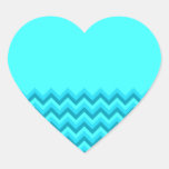 Turquiose Zig Zag Pattern. Part Plain. Sticker