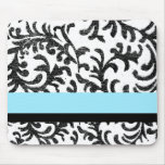 Turquoise and Black Floral Pattern