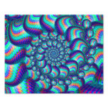 Turquoise and Blue Balls Fractal Pattern Art Photo