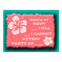 Turquoise and Coral Postcards to Customize