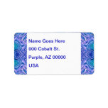 Turquoise and Purple Glass Abstract Labels