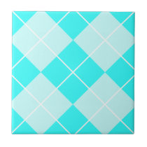 Turquoise Baby Blue Argyle tiles