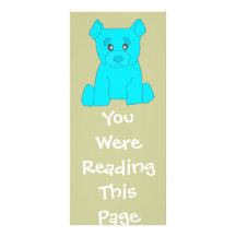 Turquoise Bear Bookmark Template Rack Card