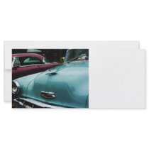 Turquoise Bel Air Custom Rack Cards
