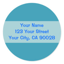 Turquoise blue Address Label