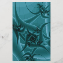 Turquoise Blue and Teal Fractal Art Design. Flyer