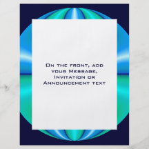 turquoise blue circle full colour flyer