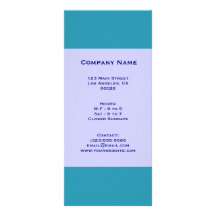 Turquoise Blue Full Color Rack Card