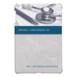 Turquoise Blue Marble Grey Medical iPad Mini Case