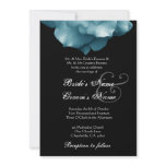 TURQUOISE BLUE Rose Petals Wedding Template Custom Invitation