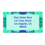 Turquoise Blue Shipping Label