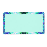 Turquoise Blue Shipping Label