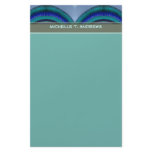 turquoise blue customized stationery