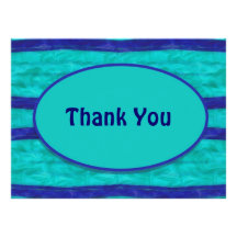Turquoise blue Thank You Personalized Invite