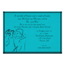 Turquoise Bridal Shower Personalized Invites
