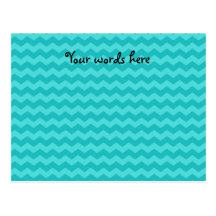 turquoise chevrons postcards