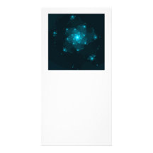 Turquoise Colour Abstract Fractal. Picture Card
