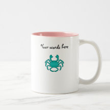 Turquoise crab coffee mug