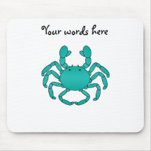 Turquoise crab mouse pad