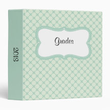 Turquoise Design With Curved Label Vinyl Binder