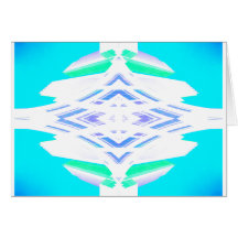 Turquoise Diamond Geometry Abstract Art Greeting Card