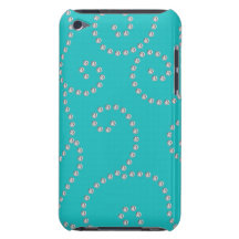 turquoise diamond swirls barely there iPod covers
