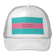Turquoise diamonds wedding favours mesh hats