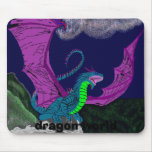turquoise dragon5, monde de dragon tapis de souris
