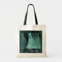 TURQUOISE Dresses - Maid of Honour Cotton ToteBag