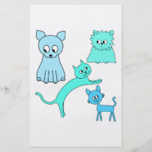 Turquoise et chats bleus prospectus customisé
