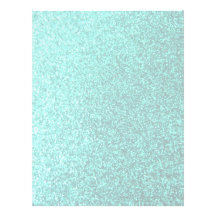 Turquoise faux glitter graphic customized letterhead