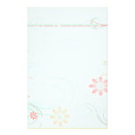 Turquoise Floral Stationery