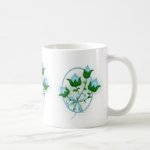 Turquoise Flower Buds Coffee Mug