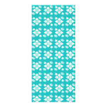 Turquoise flowers pattern custom rack cards