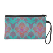 turquoise géniale et damassé magenta dragonne