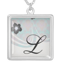 turquoise géniale et damassé magenta pendentifs