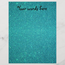 Turquoise glitter full color flyer