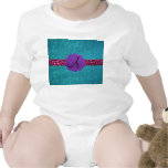 Turquoise glitter monogram tee shirts
