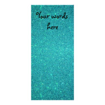 Turquoise glitter rack card